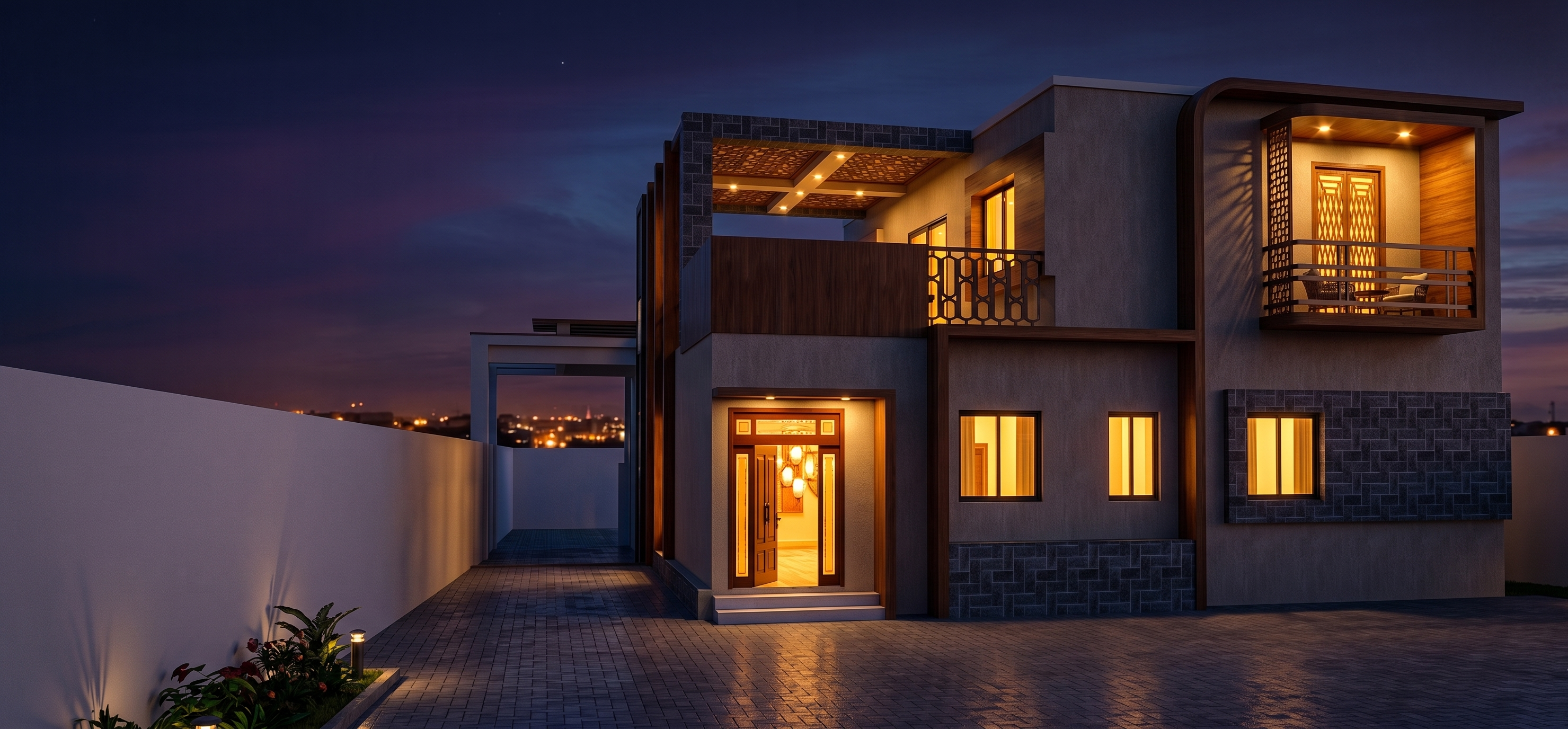 39' X 41' SOUTH EAST FACEING HOUSE FRONT ELEVATION 